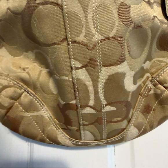 Coach logo small Tan Handbag - Picture 3 of 10